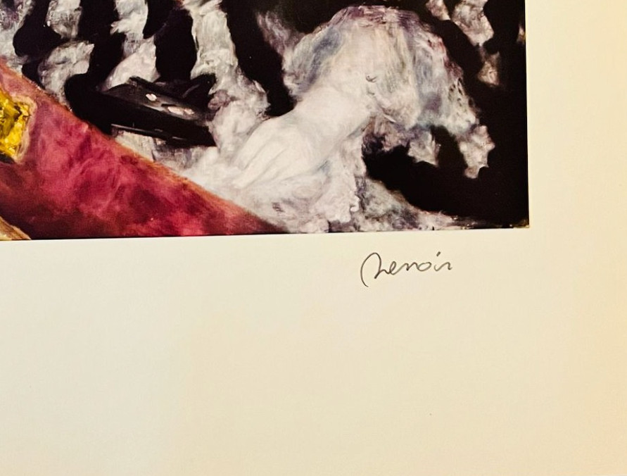 Pierre-Auguste Renoir – Original Signed Print with COA and $3,500 Appraisal-