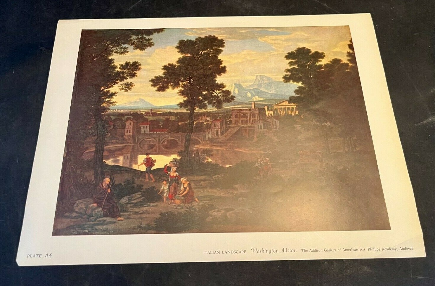 Italian Landscape Washington Allston Print 9.5 x 12″