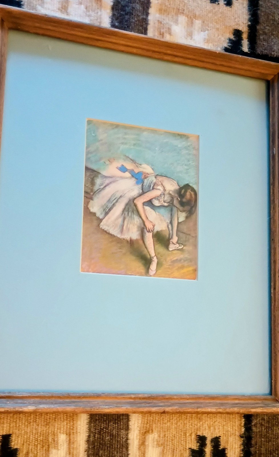 Ballerina DancerEdgar Degas pochoir, 1948 framed