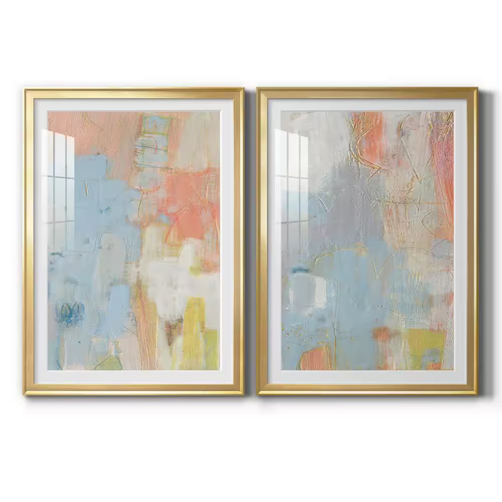 Cully I by Wexford Homes 2-Pieces Framed Abstract Paper Art Print 18.5 In. X 24.