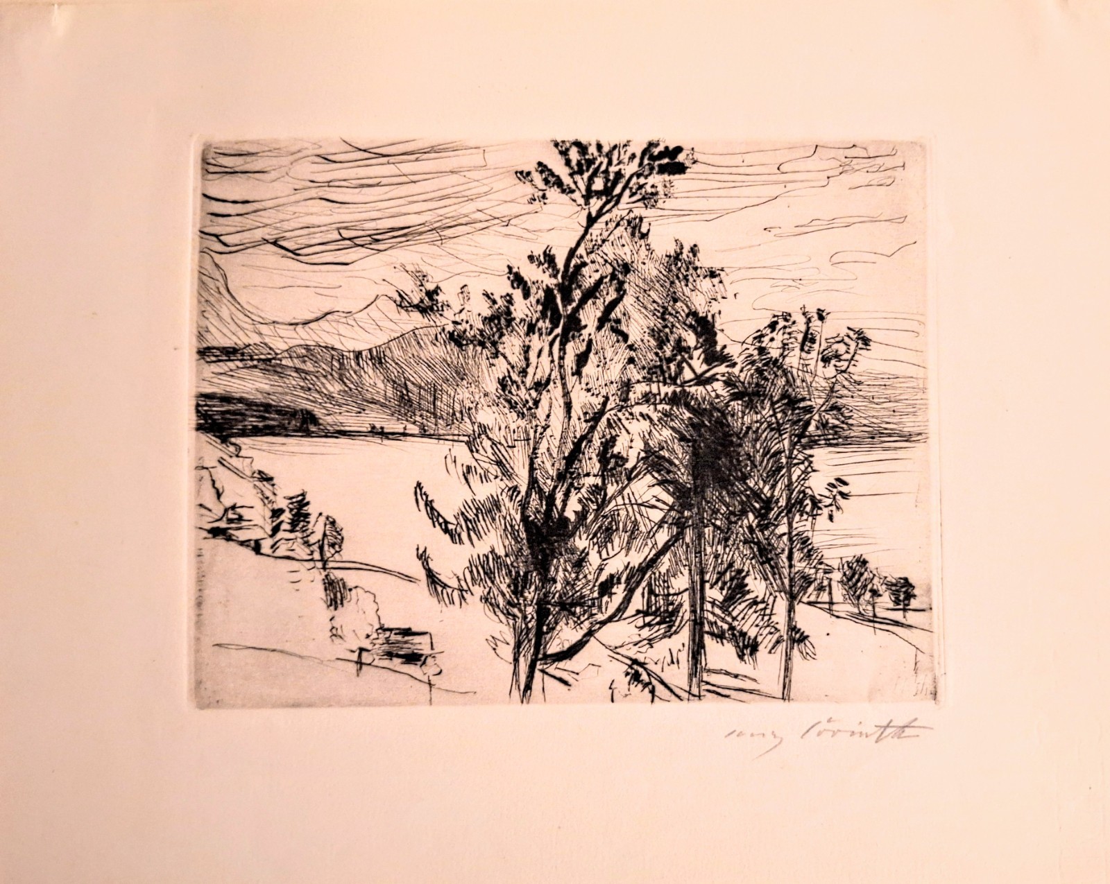 A Very Good Impression Of A Drypoint Etching By German Expressionist L. Corinth