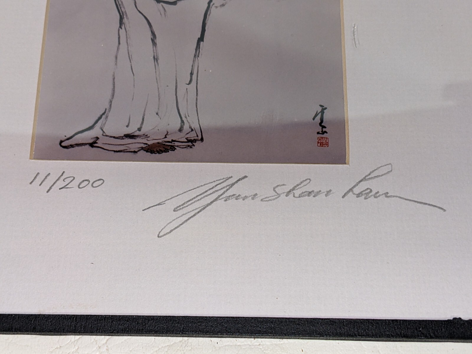 VINTAGE ARTIST YUN SHAN LAU SIGNED 11/200 Ltd EDITION ASIAN ART LITHO PRINT (S2)