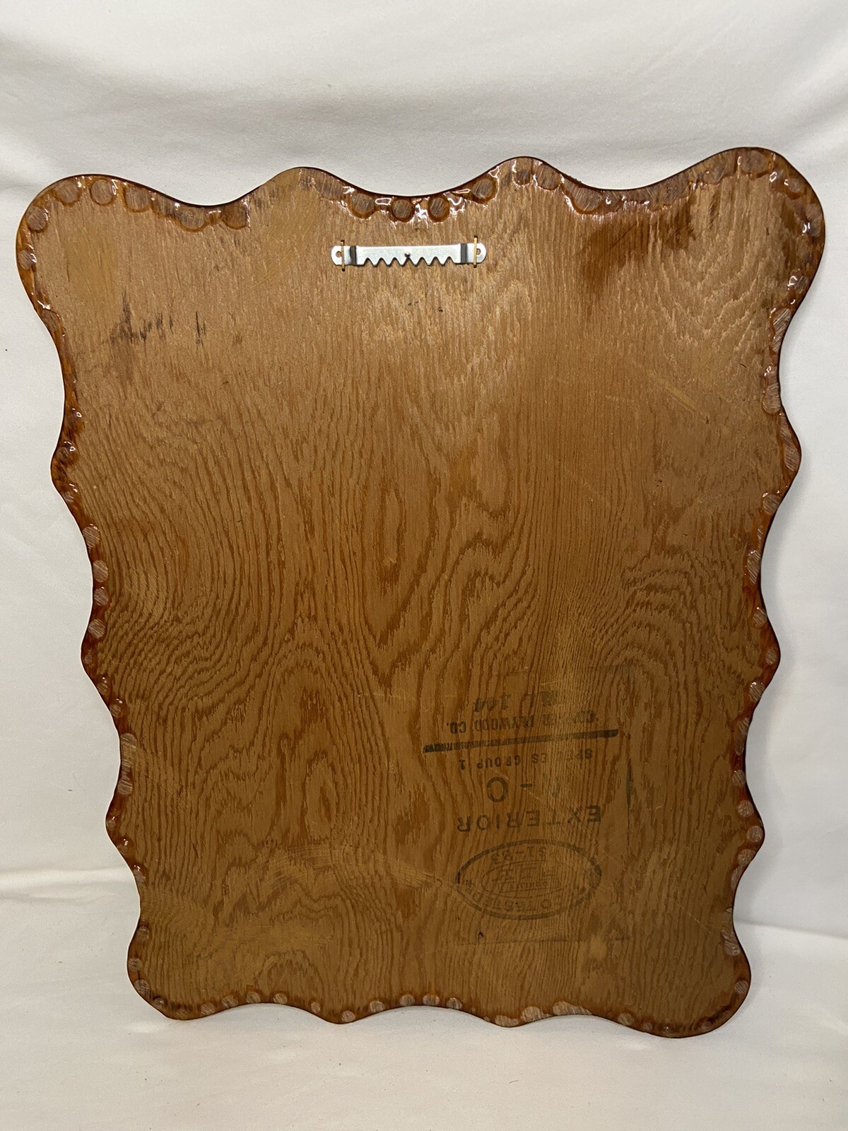 Country Print On Lacquered Wooden Plaque American Arts And Crafts Picture