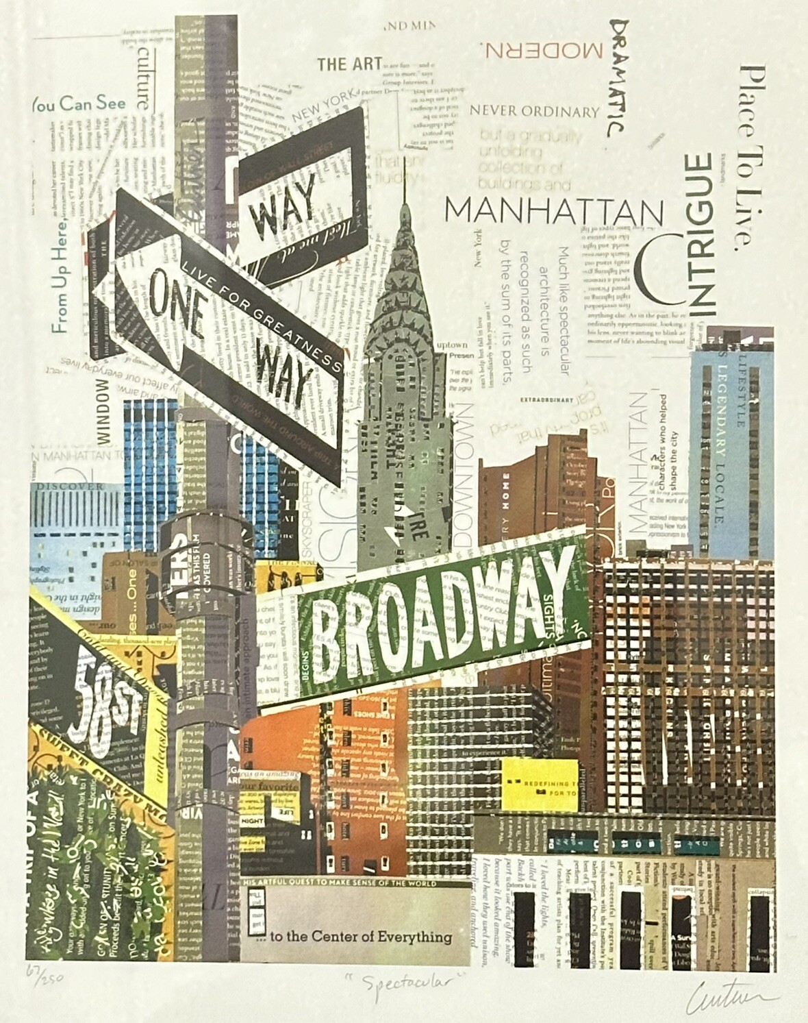 Richard Curtner “Spectacular” 2013 Signed Limited Edition #67/250 Broadway NYC