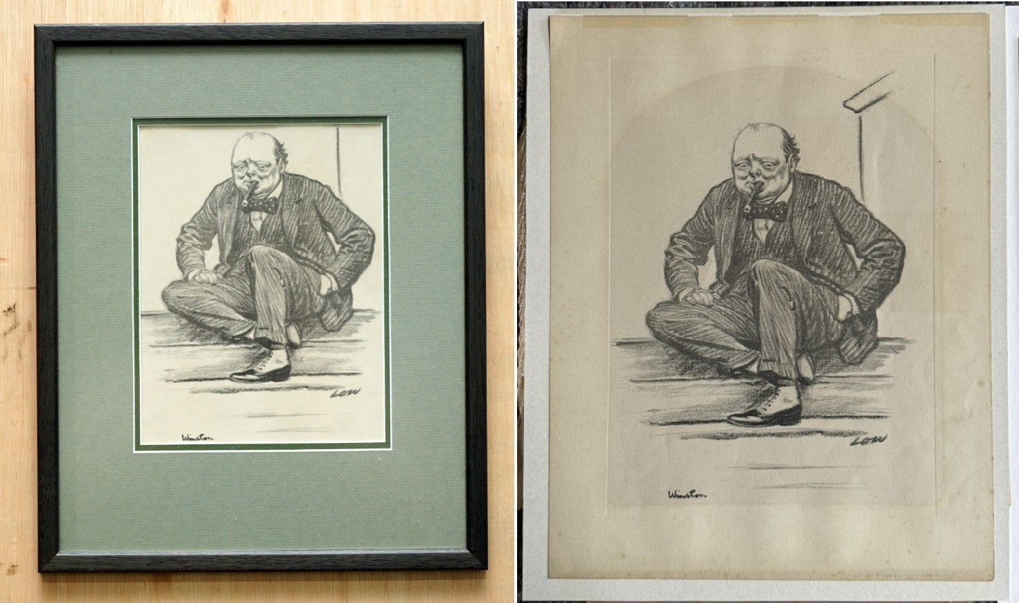 ORIGINAL 1926 NEW STATESMAN SIR WINSTON CHURCHILL PRINT BY SIR DAVID LOW