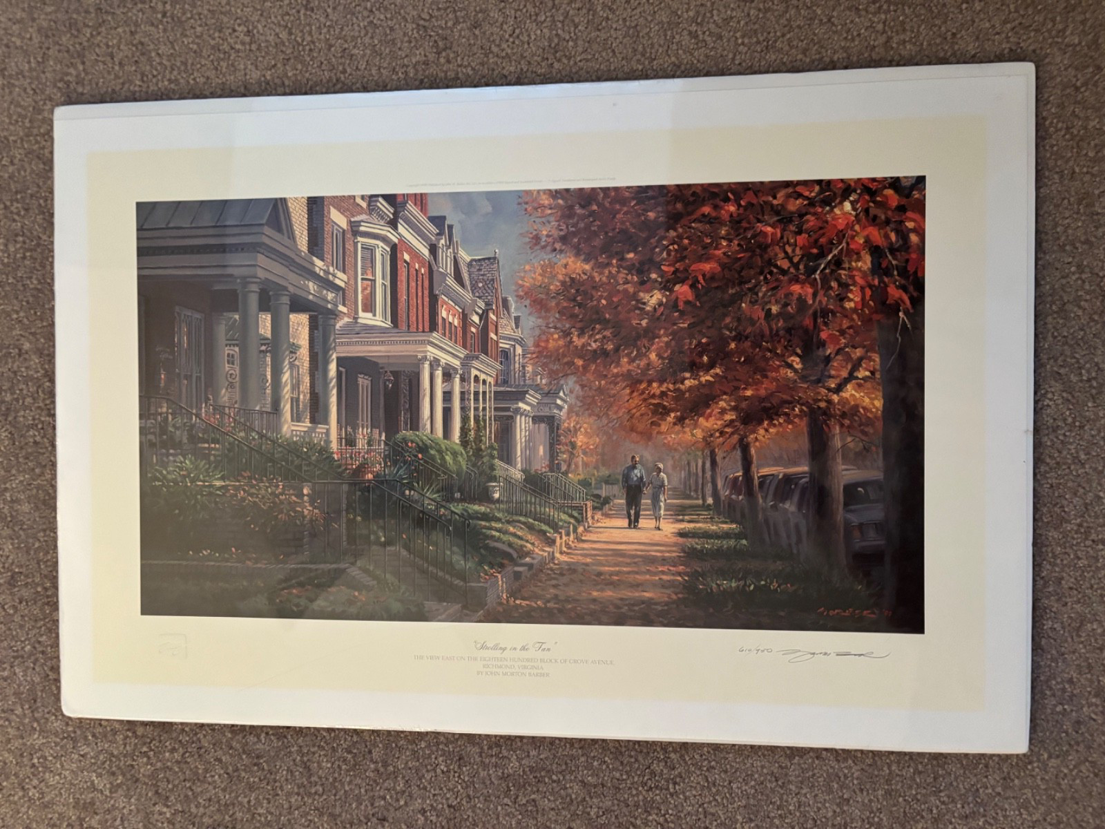 John Barber – “Strolling In The Fan” signed & numbered (#610/950) w “COA” – MINT