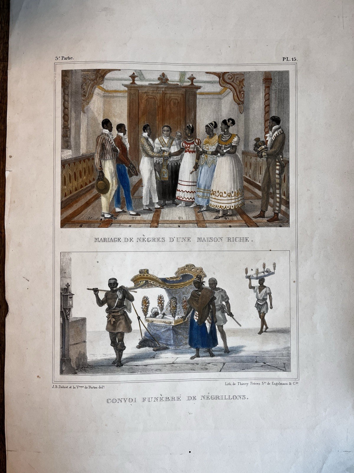 Jean-Baptiste Debret Antique Hand Colored Lithograph Imperial Brazil