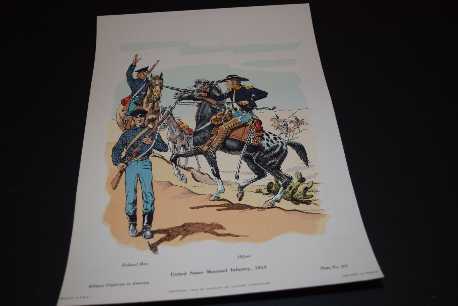 Plate # 351-399 Military Collector Historian US Military Uniform Lithos – Choose
