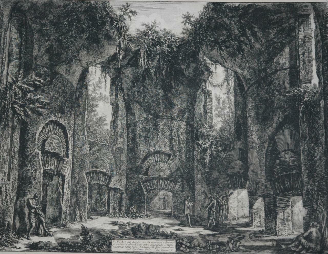Original Etching of Dieta, O Sia Luogo Meeting Hall Adrian’s Villa by Piranesi