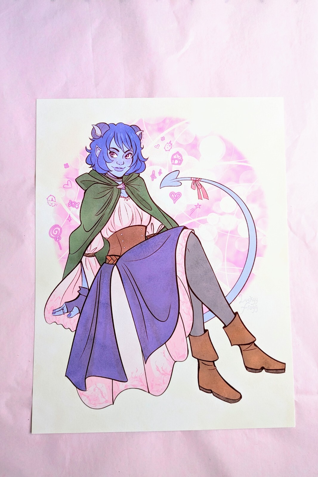 Critical Role Mighty Nein Jester Lavorre Fan Art 8.5″ x 11″ Print