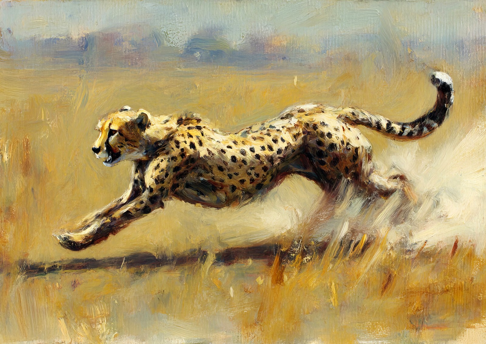 Cheetah Art 5″x7″ Print on Matte Paper | Dynamic Wildlife Art