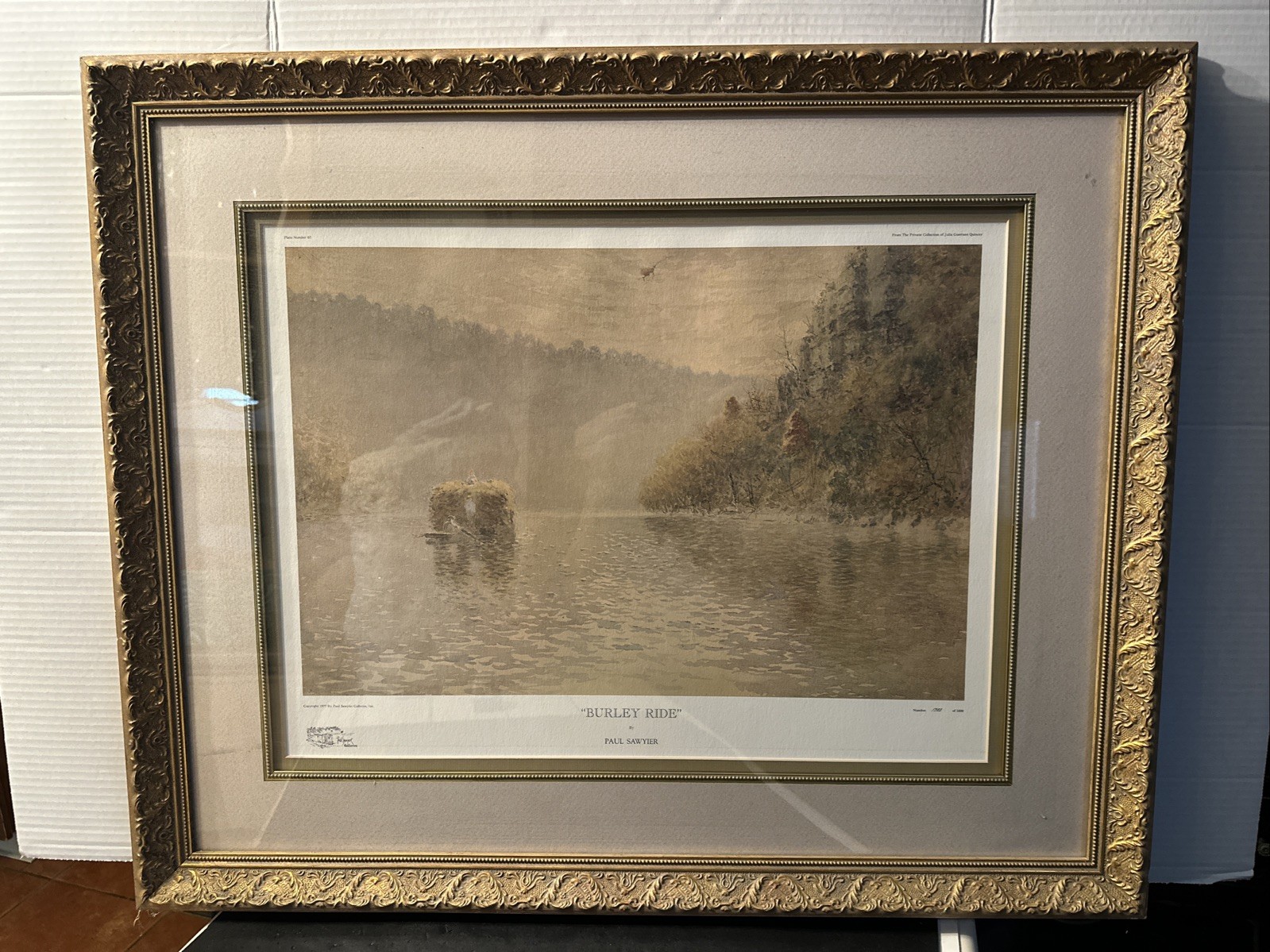 1977. – Paul Sawyier “ BURLEY RIDE”“ L/E LITHOGRAPH PRINT