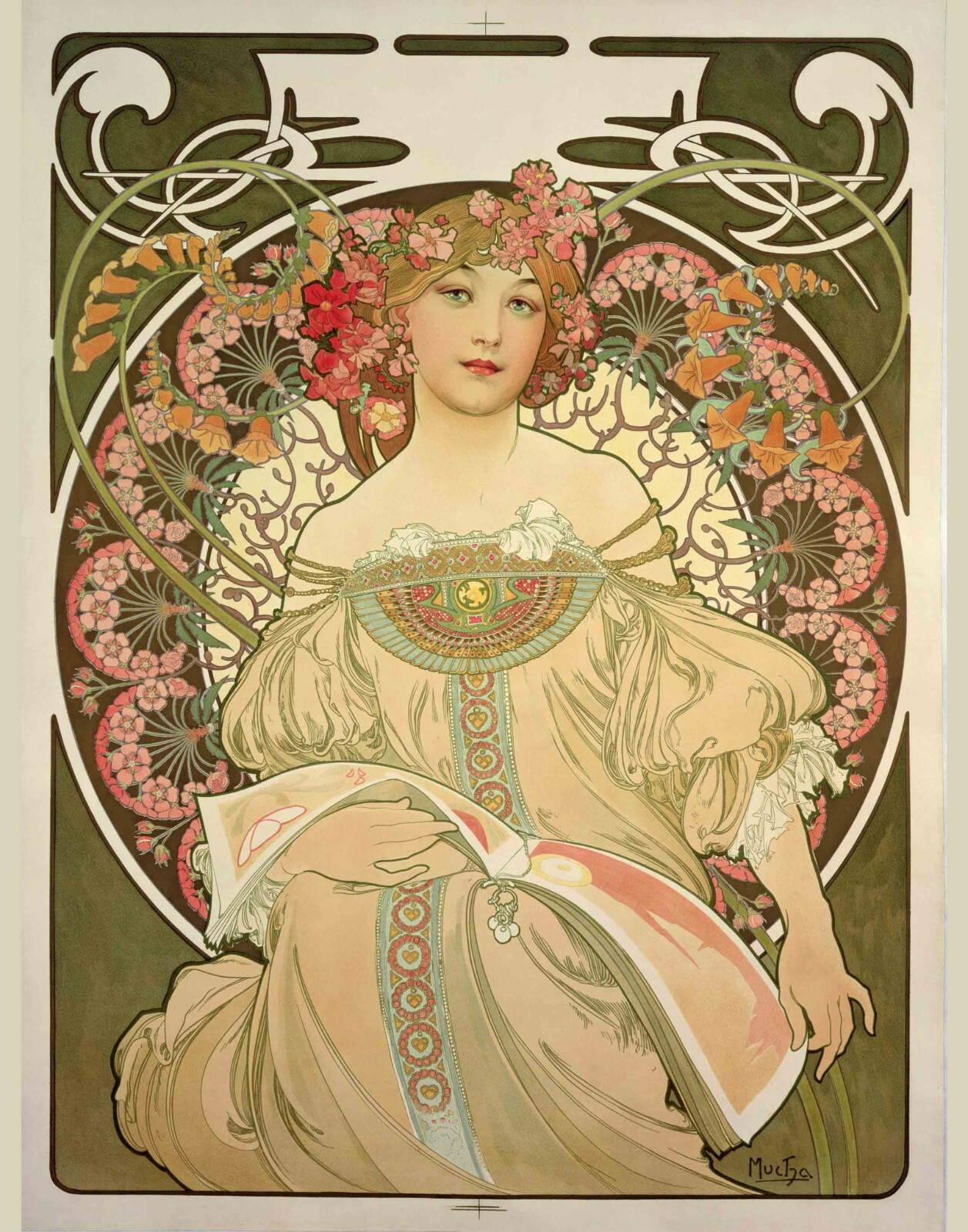 Print – Reverie (1897) by Alphonse Maria Mucha