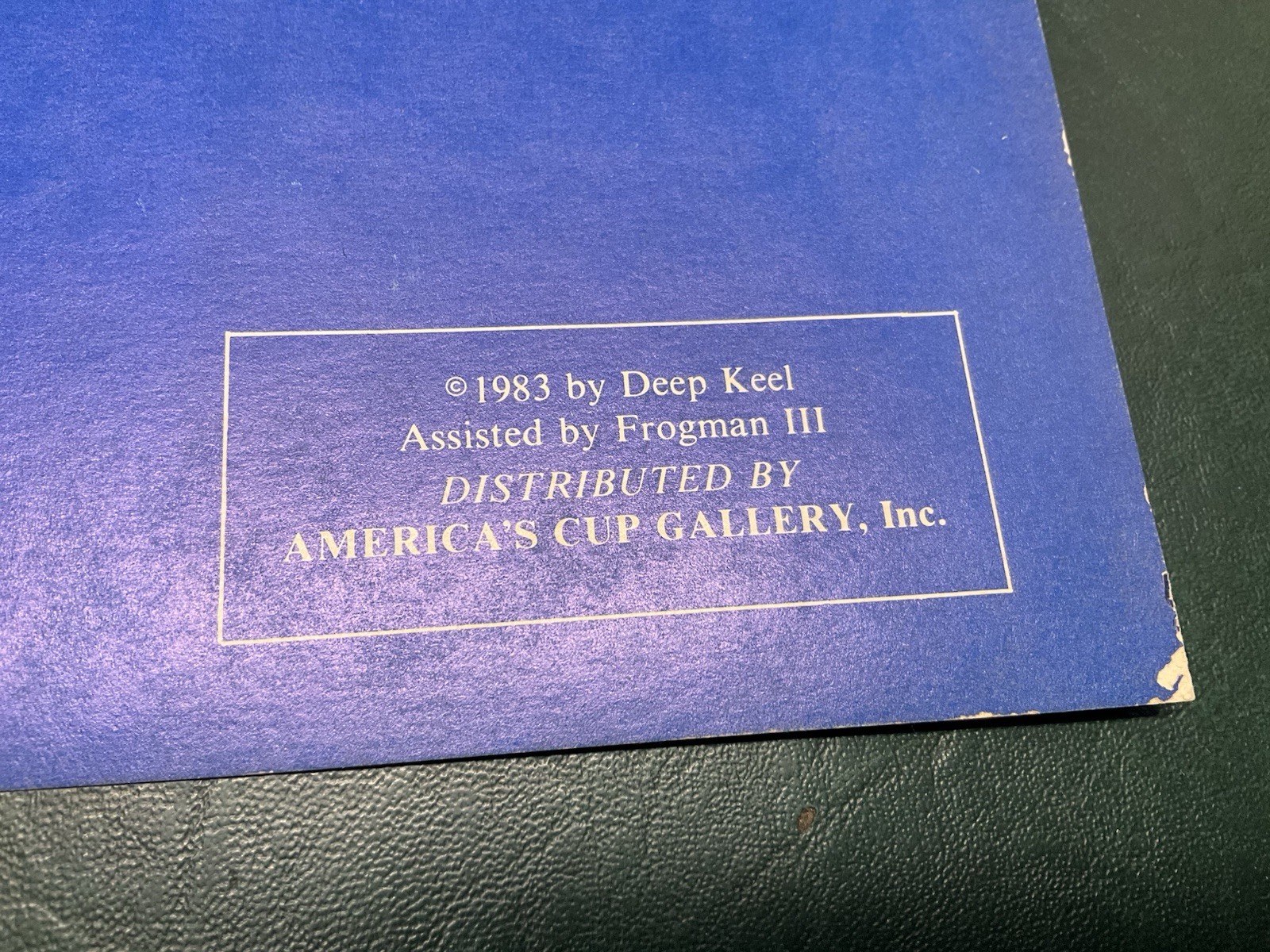 NOS 1983 by Deep Keel Australia II Secret Keel Print ~ America’s Cup Challenge