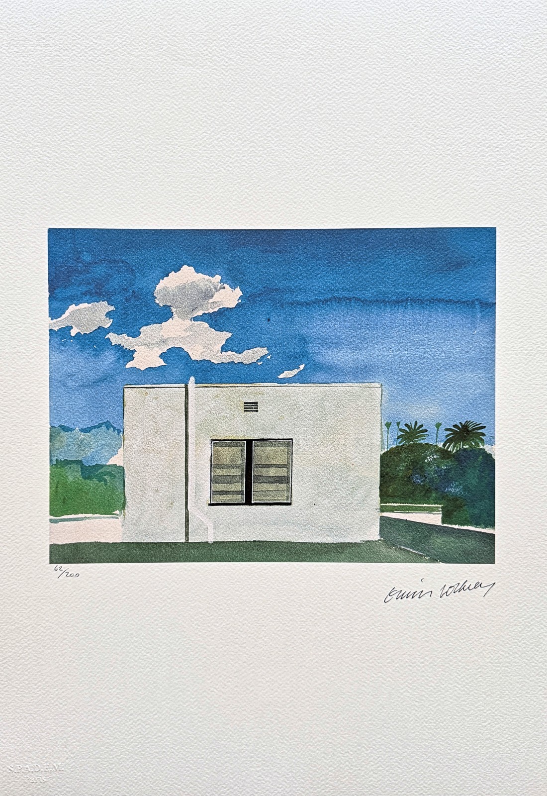 DAVID HOCKNEY – Santa Monica – signed, numbered edition 62/200, 35×50 cm