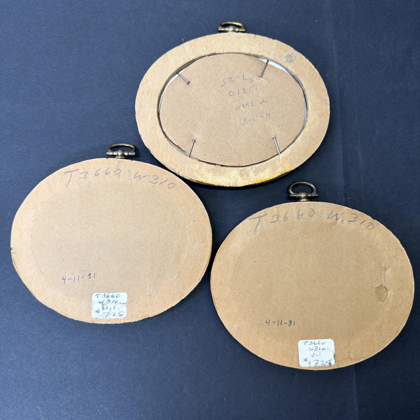 Vintage Mid Century Small Oval Framed Prints Of Game Birds 1981 4×5