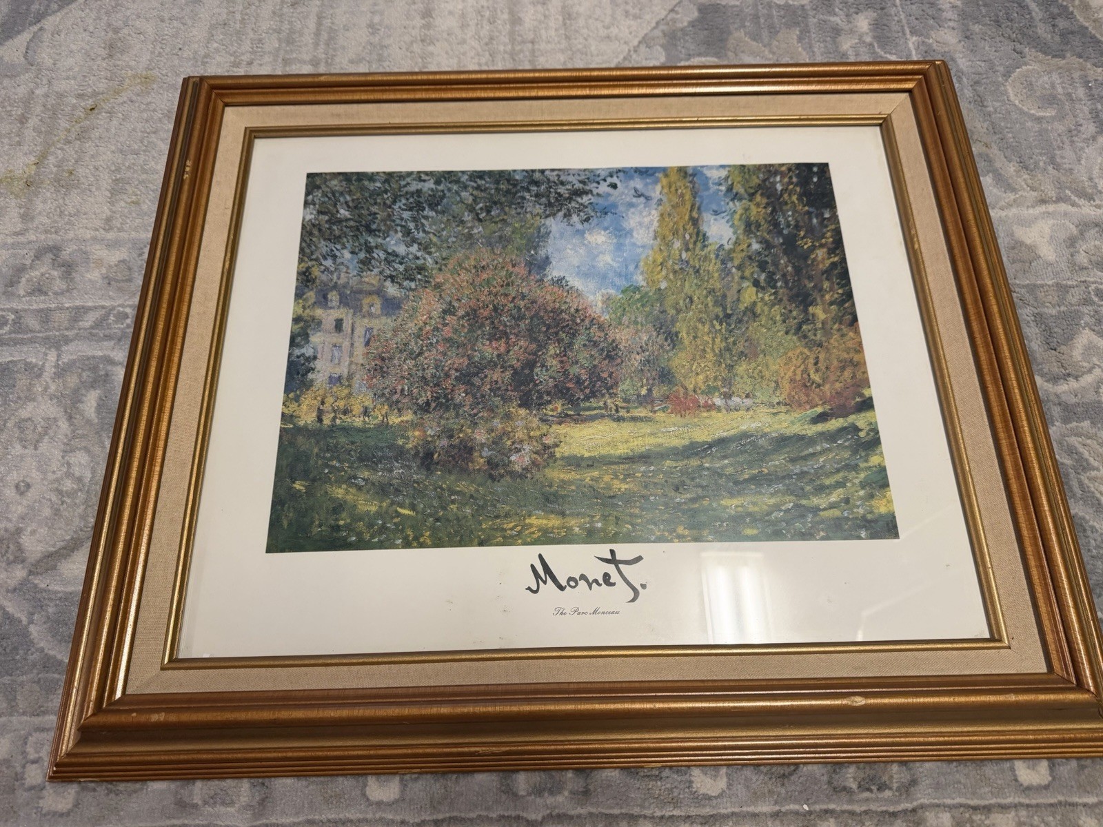 Claude Monet Print The Parc Monceau Paris Very Good Condition Free Shipping