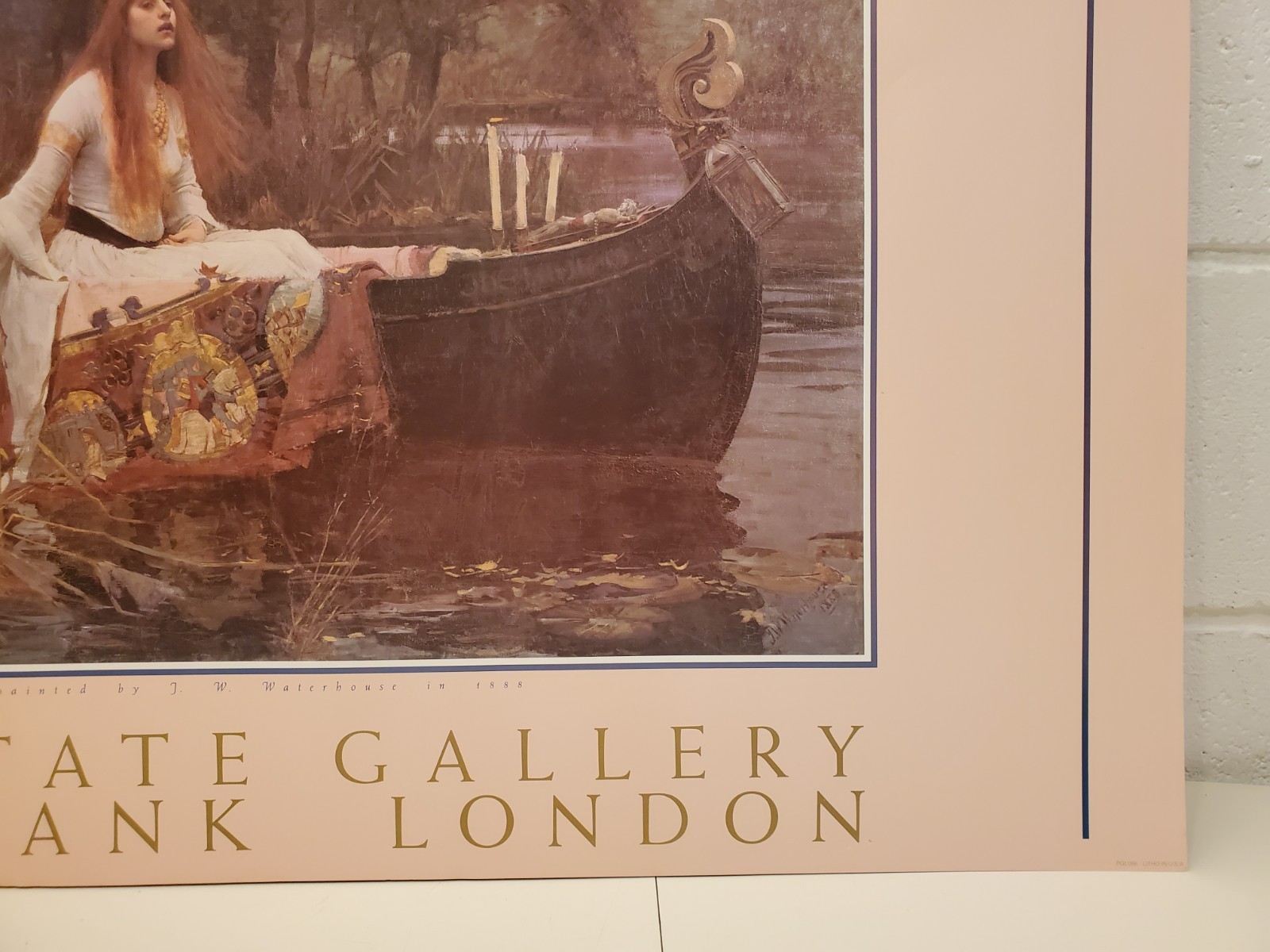 THE LADY OF SHALOTT 1983 POSTER PRINT JW WATERHOUSE TATE GALLERY MILLBANK LONDON