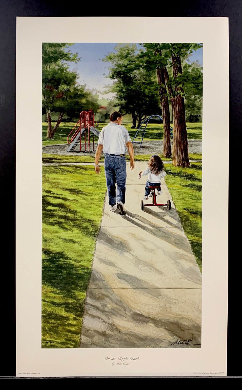 Mike Capser Limited Edition Signed Print “On the Right Path” Father Daughter