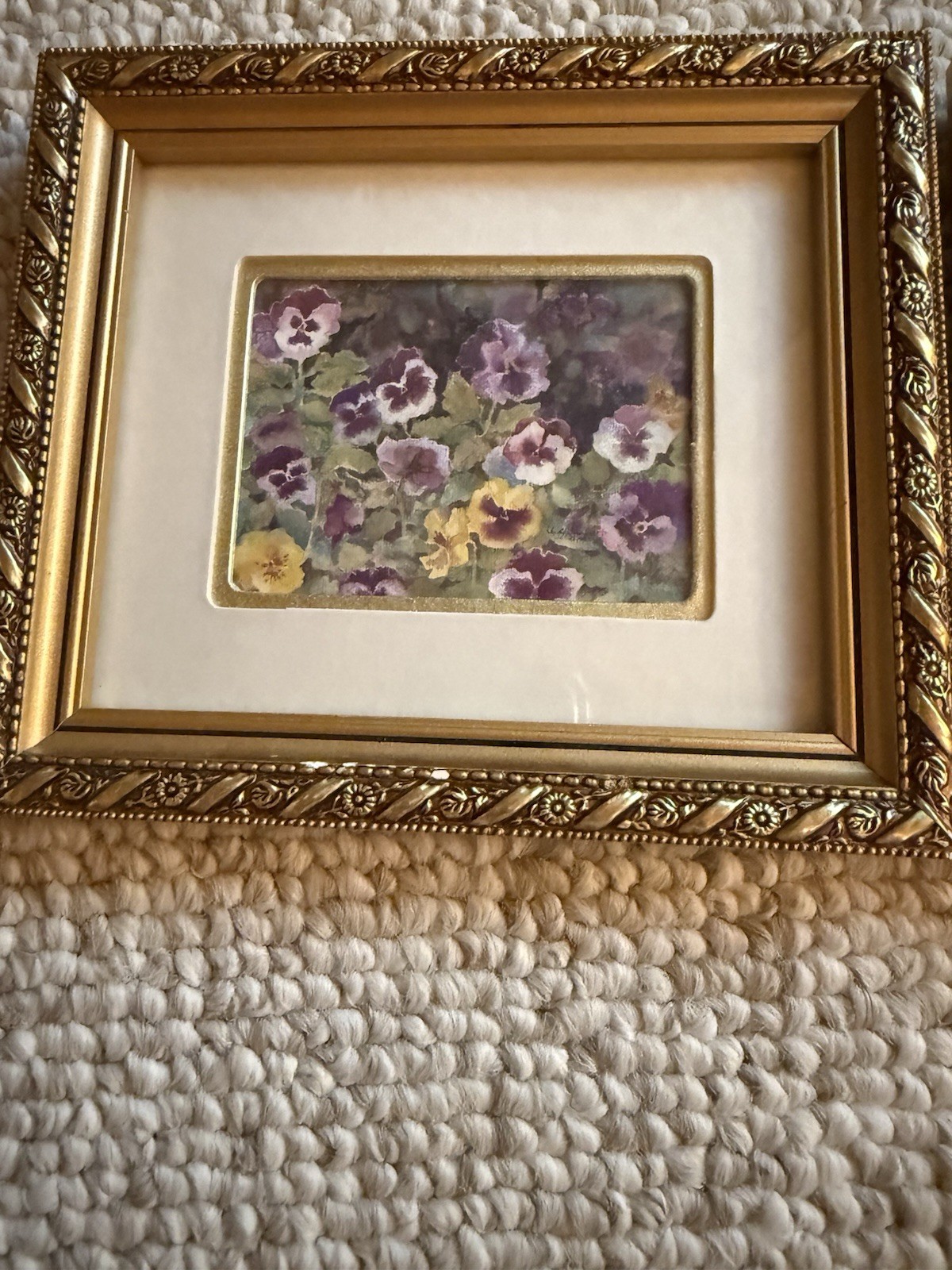 Pair of small framed art