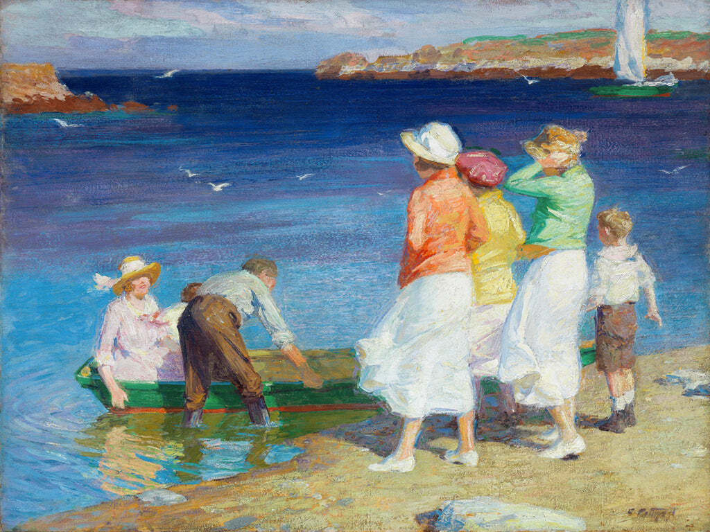 A Sailing Party, c. 1924 by Edward Henry Potthast Fine Art Print Nautical 20×26