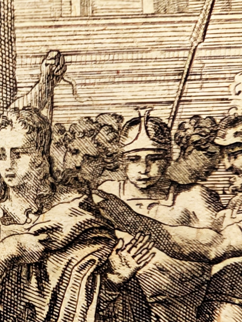 1695 copperplate engraving. Preaching ban in temple. Christoph Weigel: