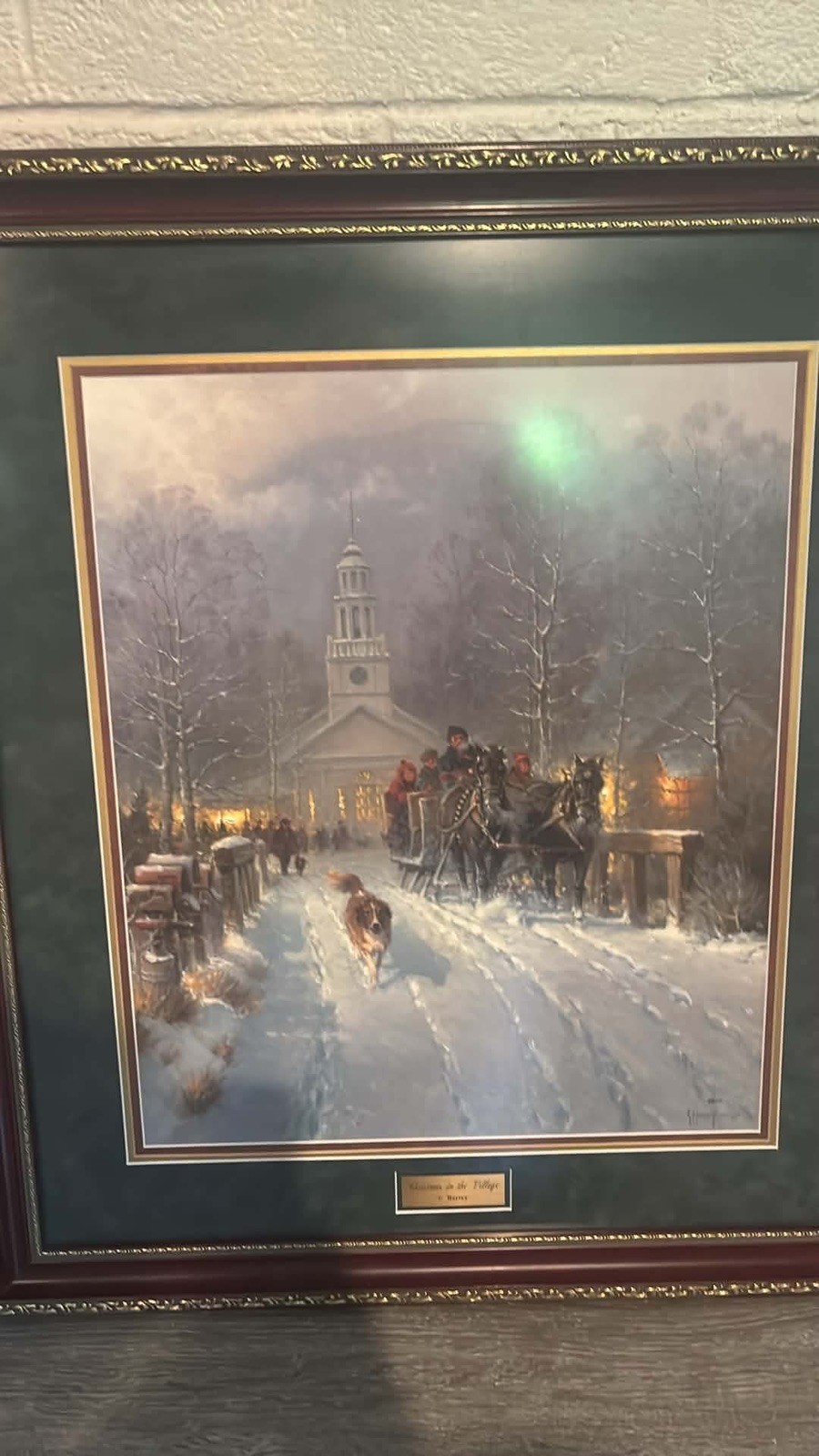 “Christmas in the Village” original signed print by G. Harvey
