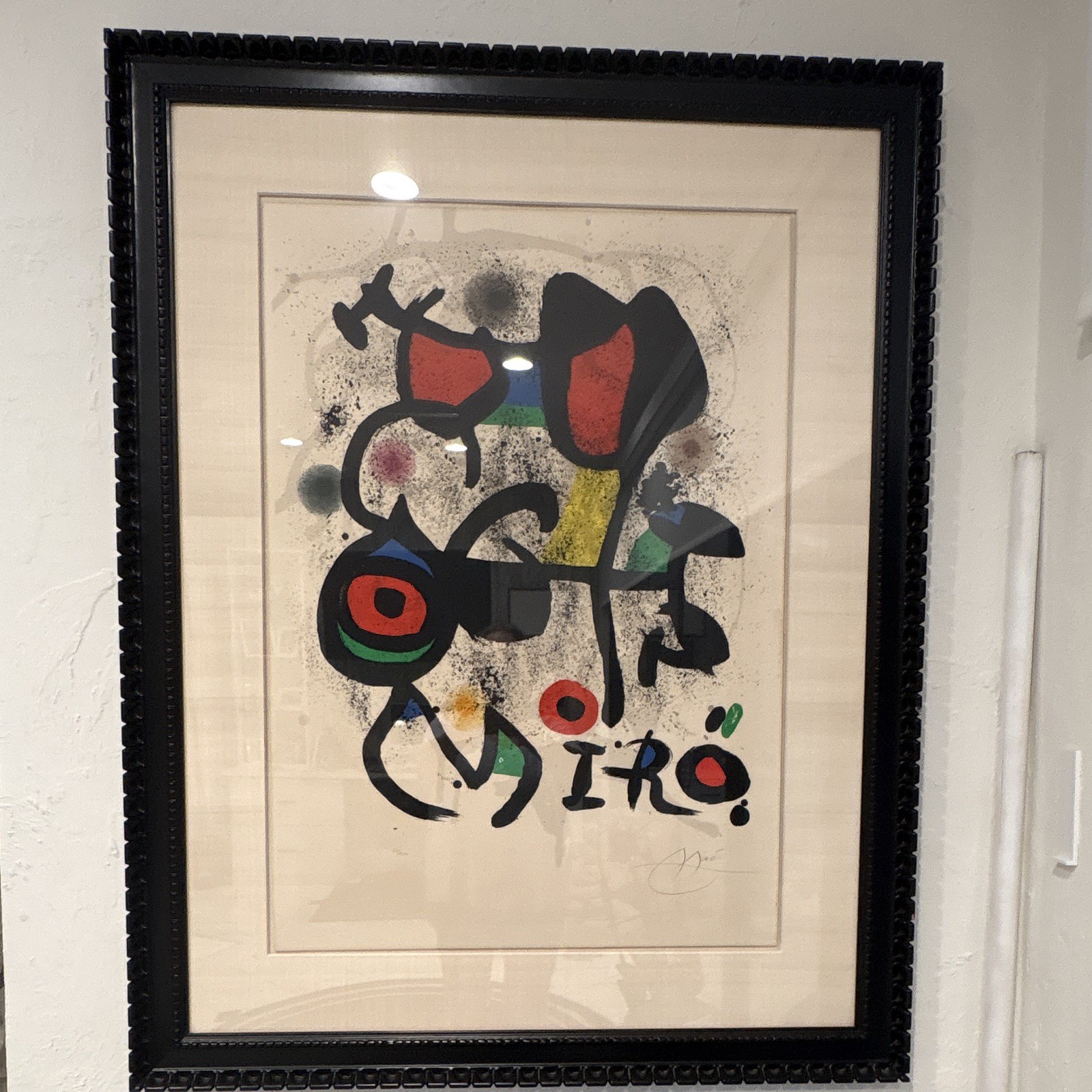 Joan Miró Signed Numbered Limited Edition Abstract Print Matted & Framed