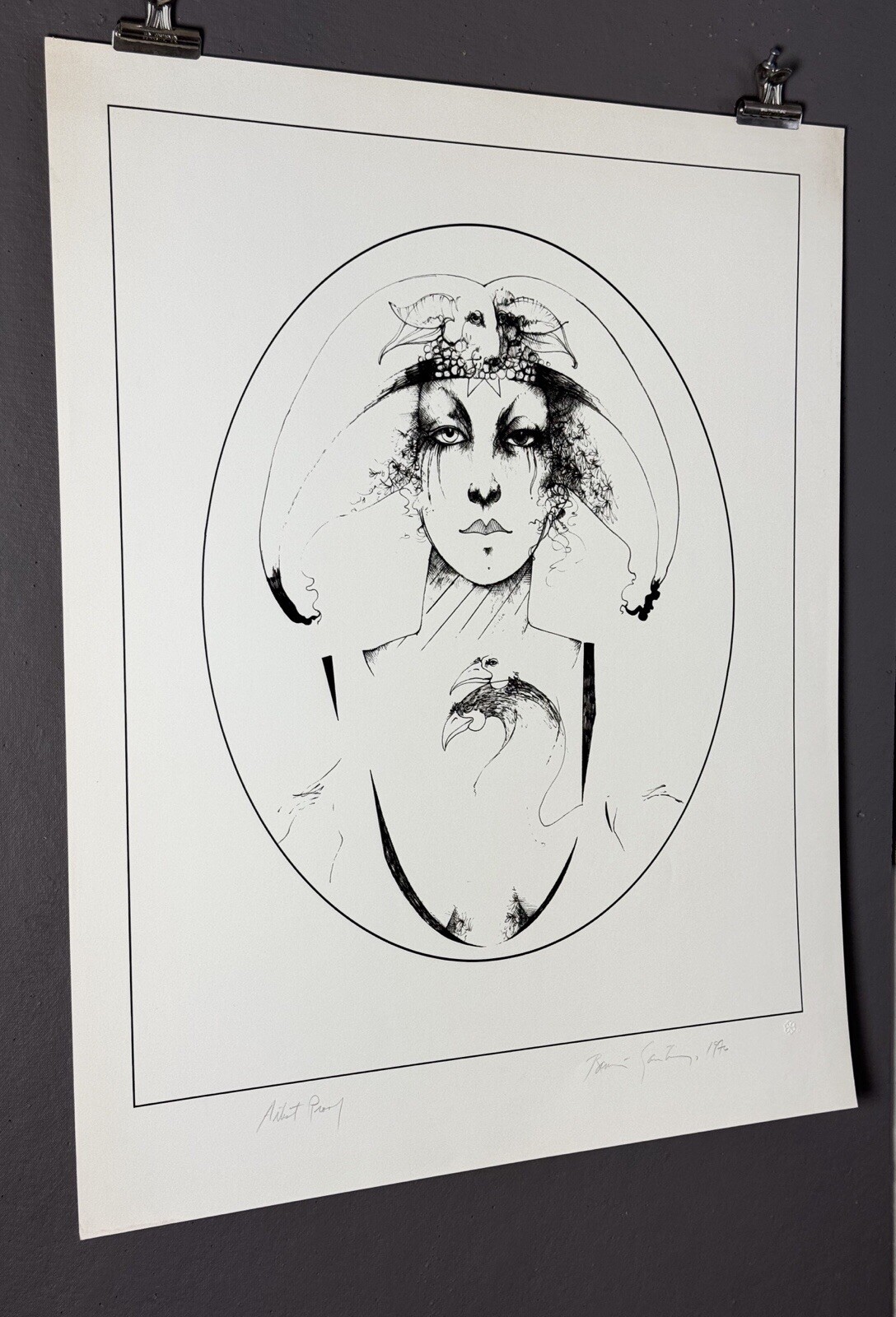 Ramon Santiago, Art Print, Hand-Signed & Dated 1976, Artist Proof