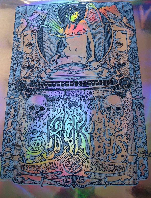 David Welker Poster The Black Keys Montreal Foil Variant S/N x/30