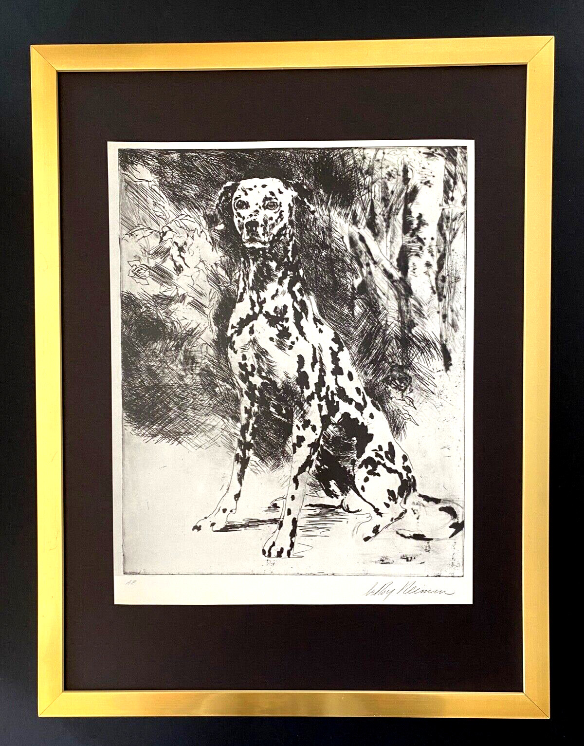 LEROY NEIMAN + DALMATIAN + CIRCA 1990’S + SIGNED PRINT FRAMED + BUY NOW !