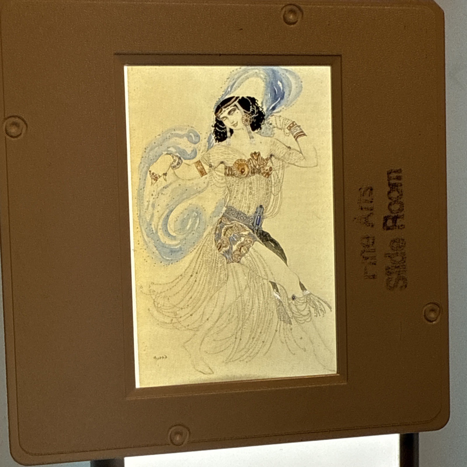 Leon Bakst “Ida Rubenstein In Salome” 1908 Paris Ballet Photo 35mm Slide