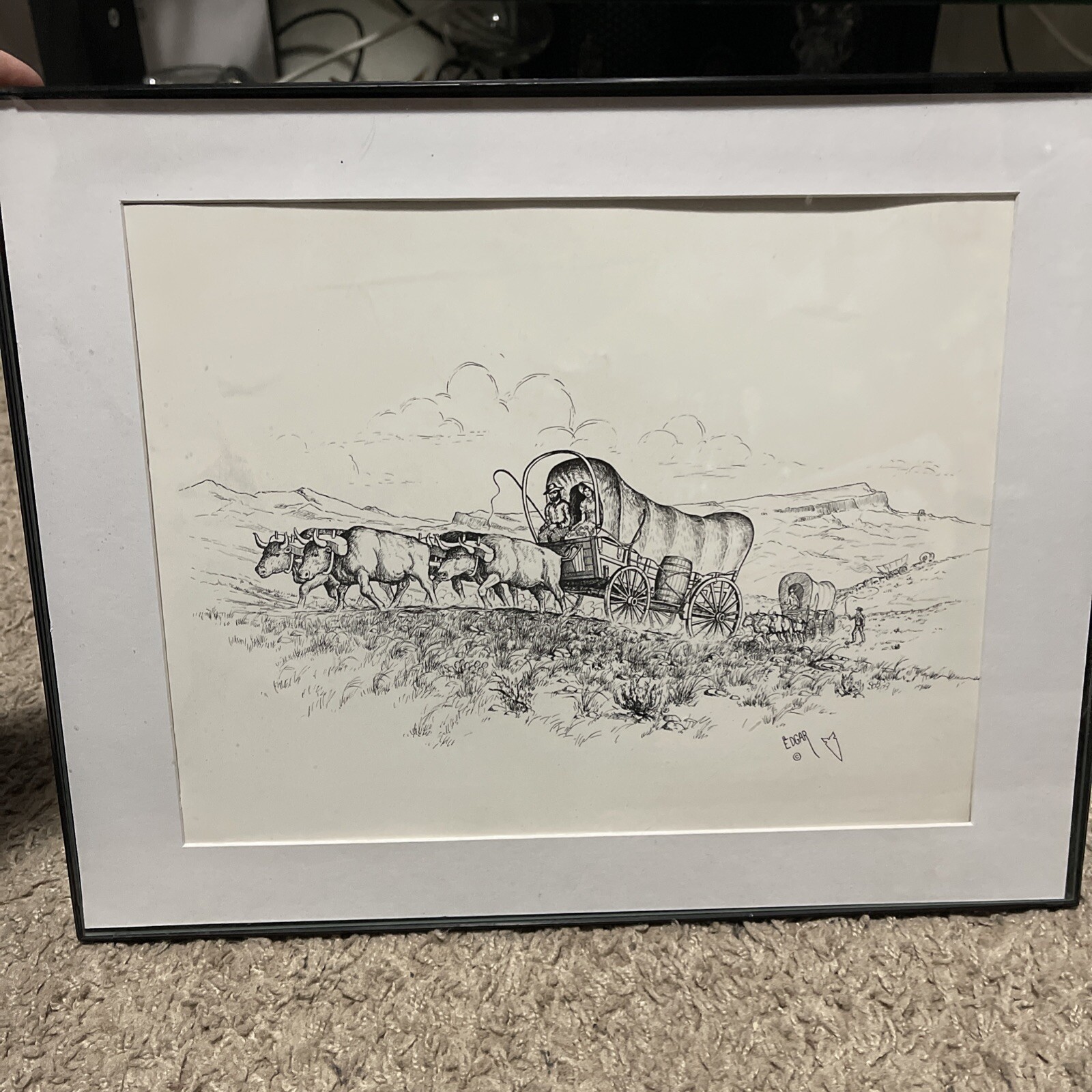 1973 Bob Edgar Wagon, Train Pioneers print