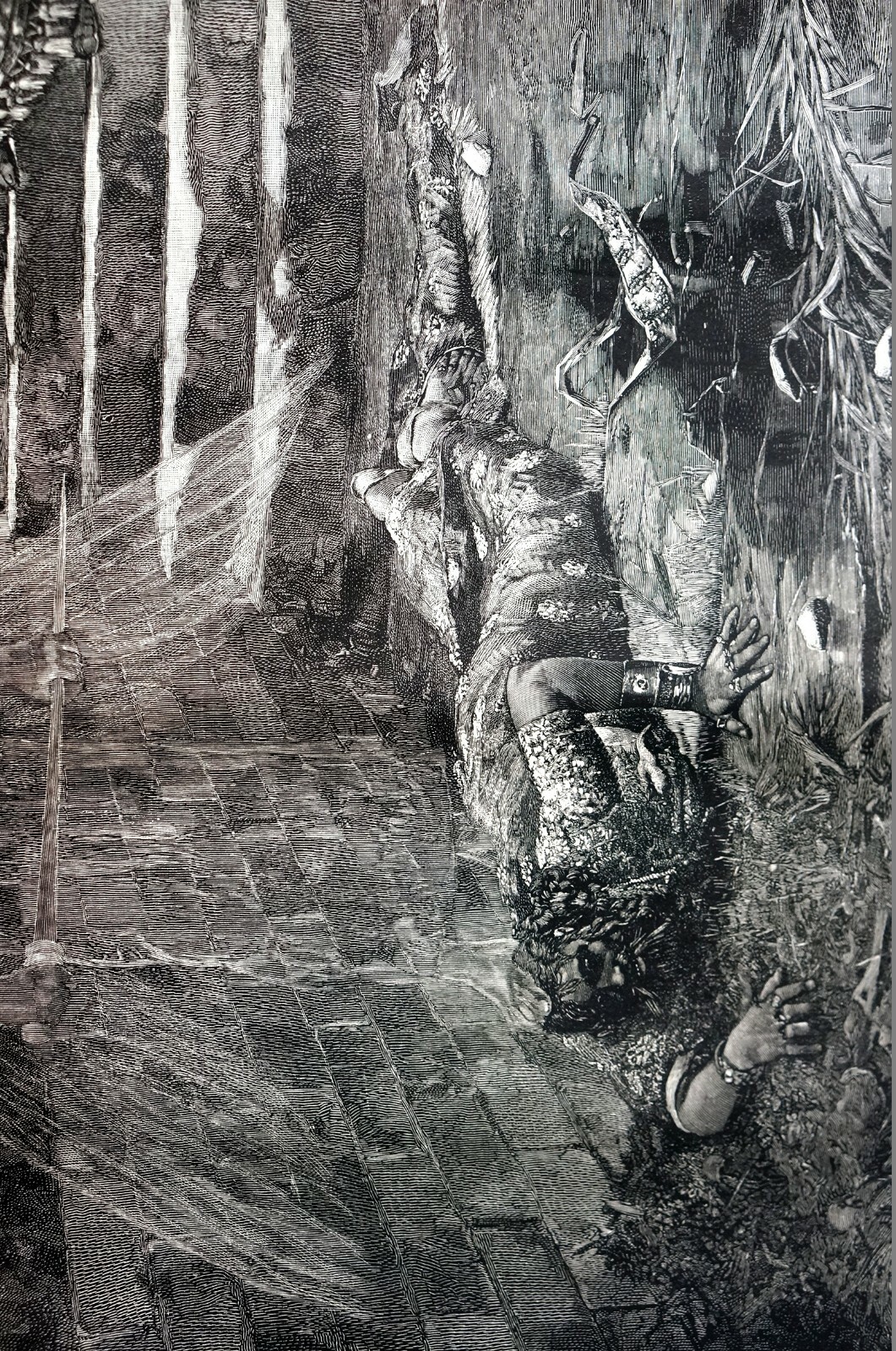 Punishment of Nebuchadnezzar ANGEL 1886 GEORGE ROCHEGROSSE CENTERFOLD w STORY