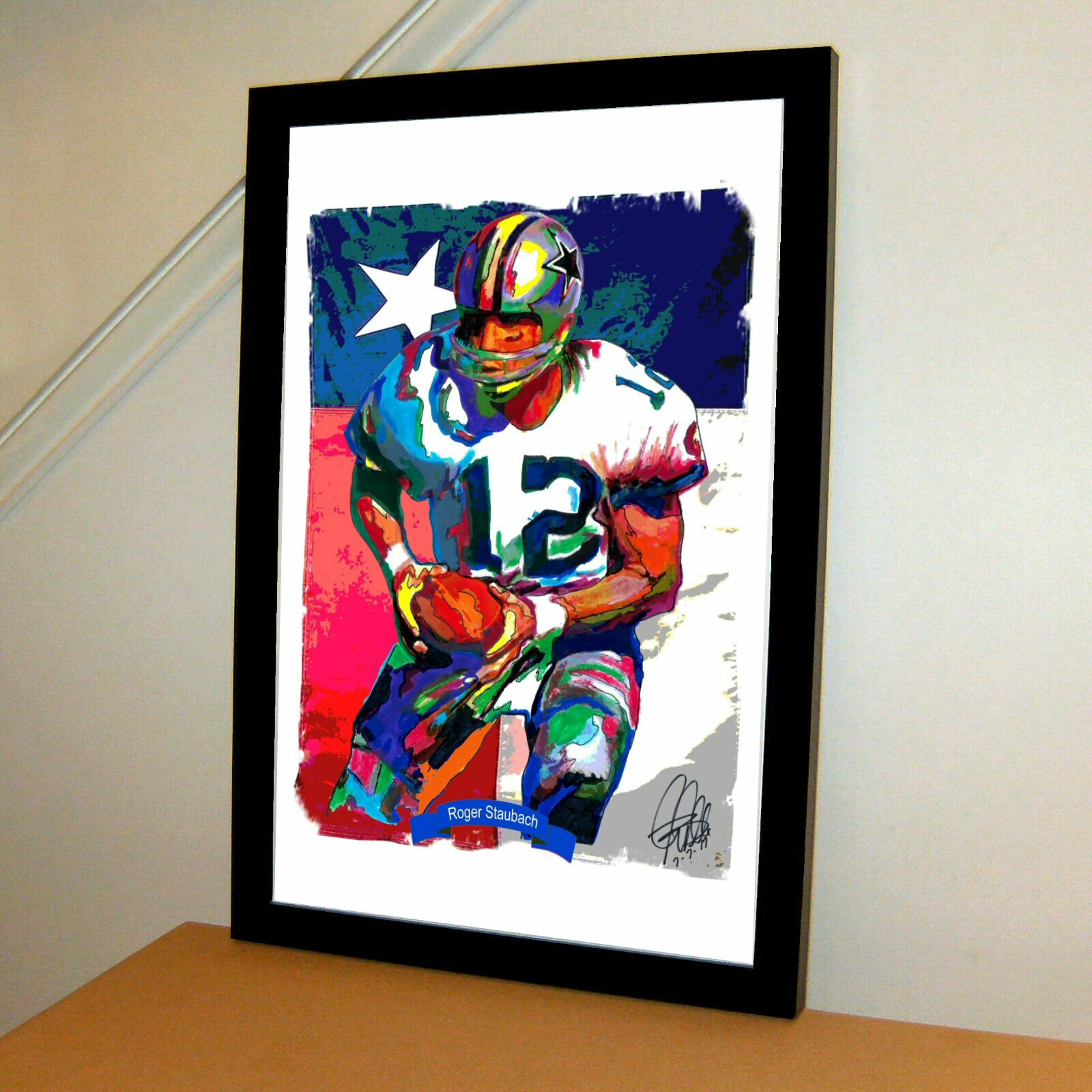 Roger Staubach Dallas Cowboys Football Sports Poster Print Wall Art 11×17