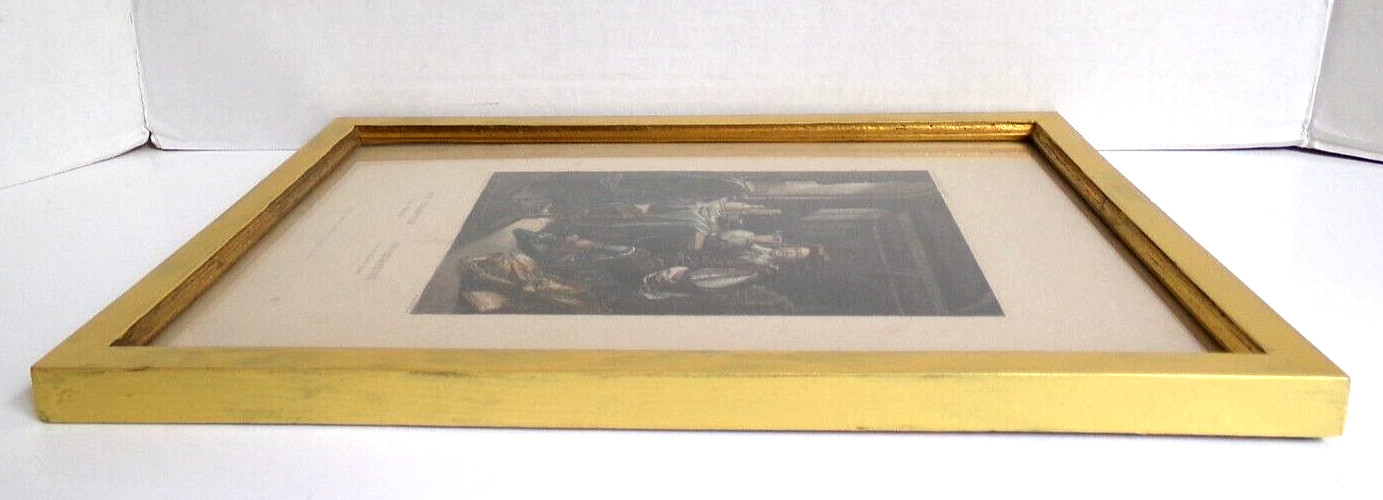 Antique The Trumpeter by Frans Van Mieris (1657) Wooden Frame Print Italy 12.25″