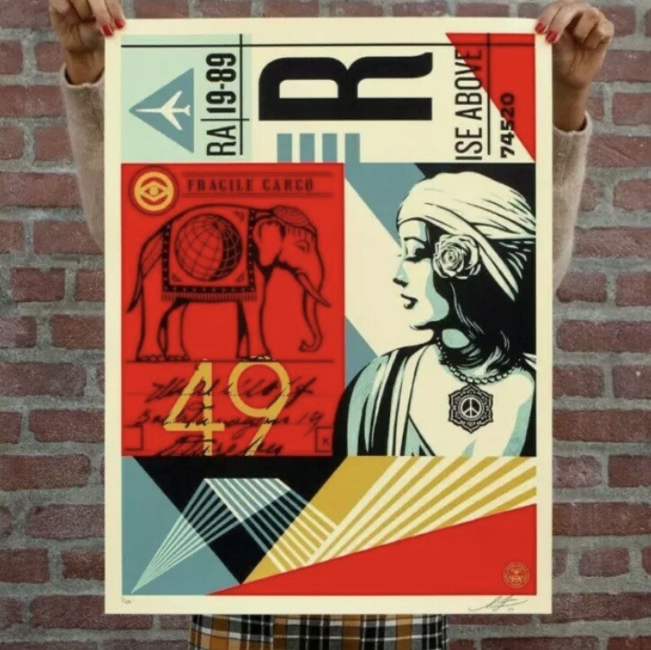 Shepard Fairey Obey FRAGILE CARGO Signed Numbered Screen Print