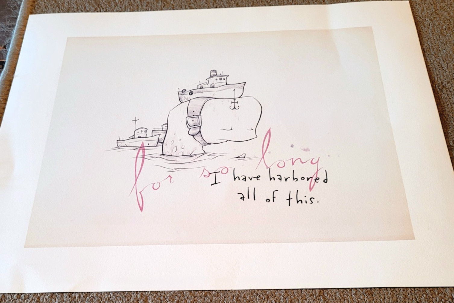 Kurt Halsey Limited Edition Signed Print “Harbor ” Numbered 35/150 2006, 11″x14″