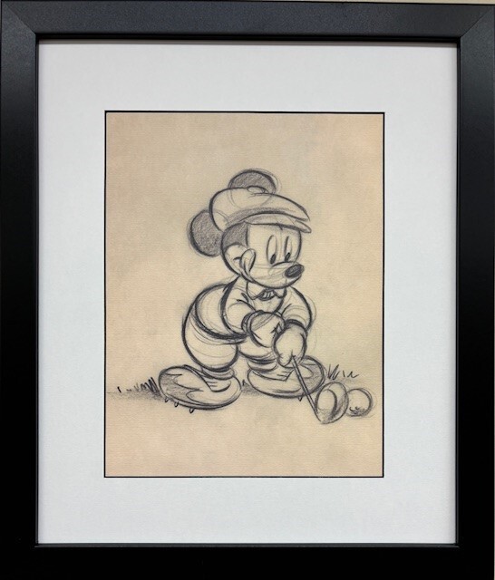 Disney “Mickey’s Golfing Day” Custom Framed Animation Art New! golf sports