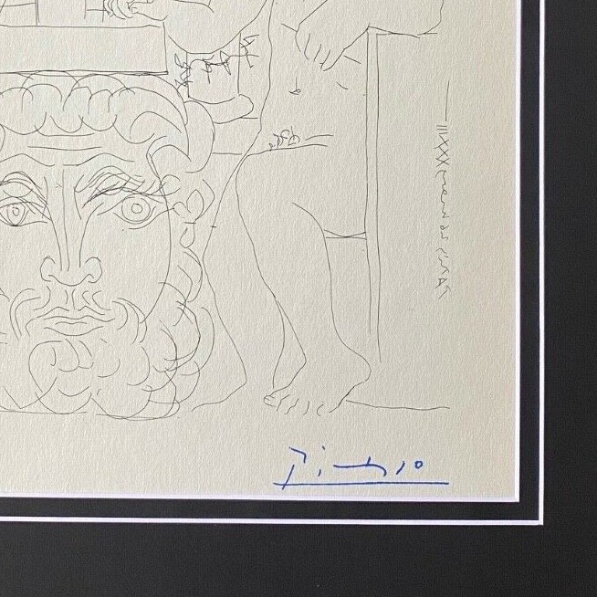 PABLO PICASSO +1955 SIGNED SUPERB PRINT MATTED 11 X 14 + LIST $895 #1