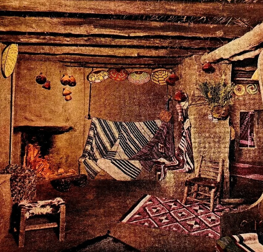 1927 Grand Canyon Hopi House Interior Southwest Plate Print Arizona DWPP14