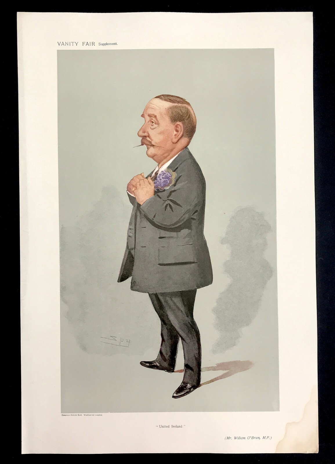 United Ireland William O’Brian Vanity Fair Original litho colour 1906