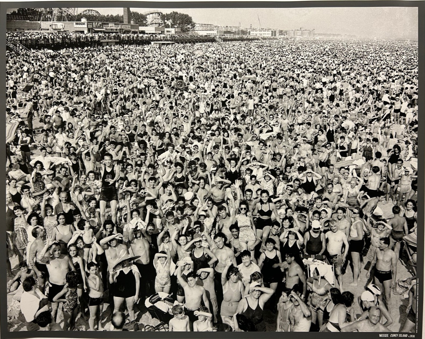 Coney Island, 1938 by Weegee Ascher Fellig Rare 1994 Poster Art Print 24×30