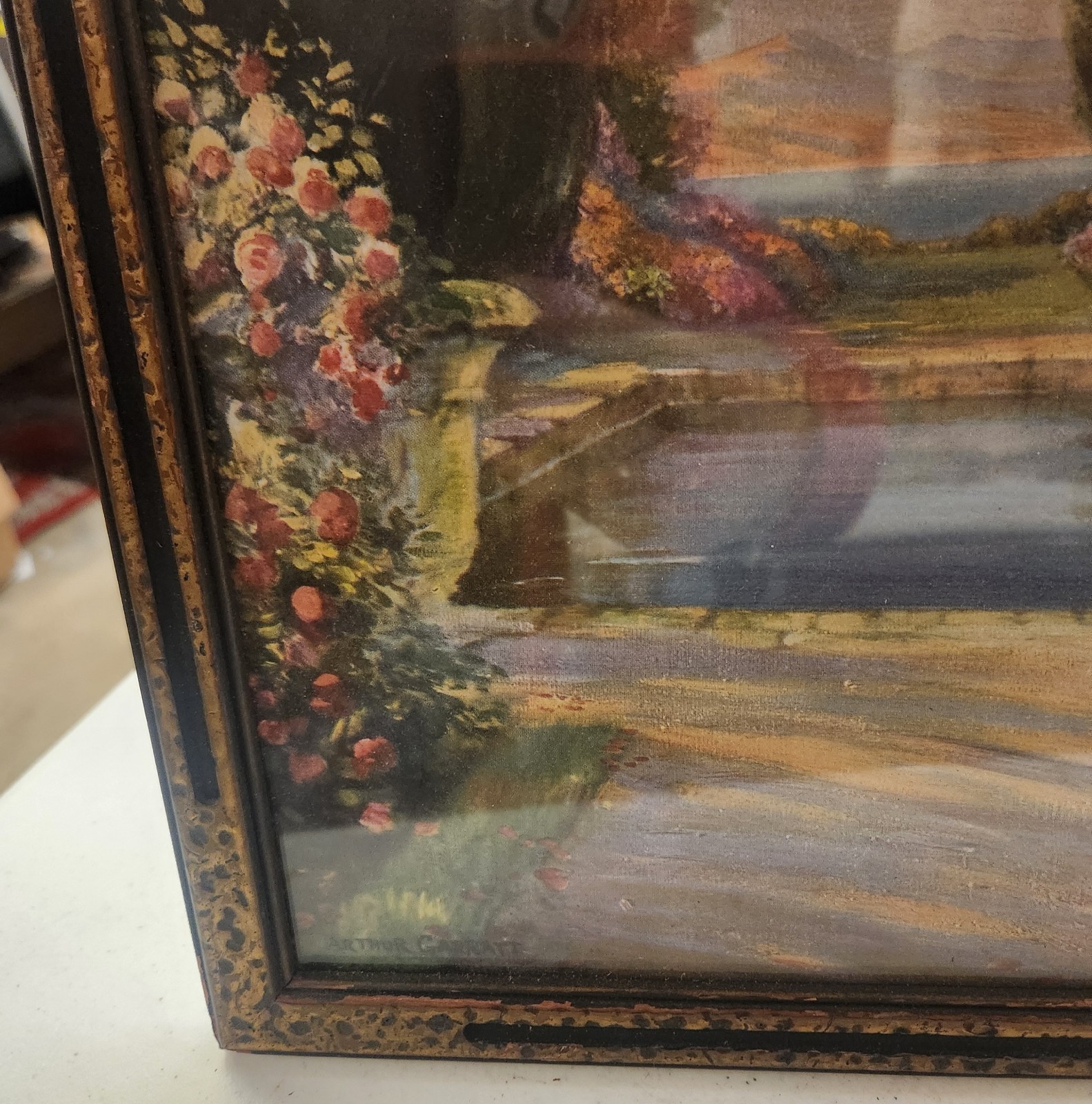 Vintage Art Deco Framed Lithograph ‘King’s Garden’ Arthur Garratt/Edward Gross