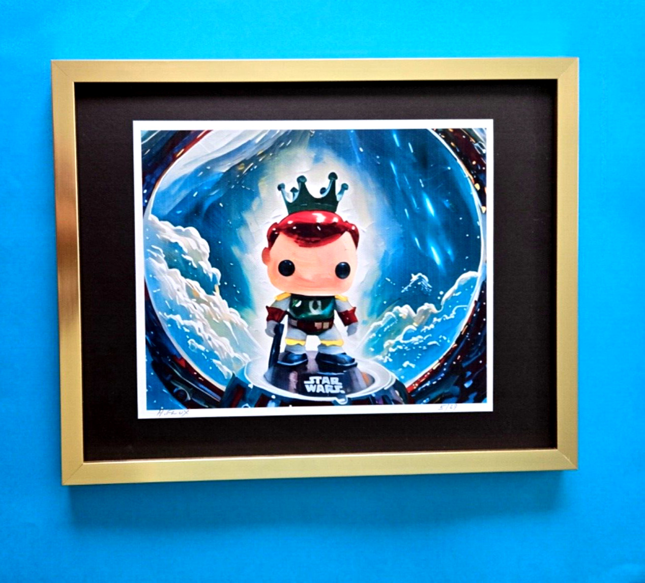 AIDAN FLUX | Hand Signed Original Print Framed LtdEdof69 COA STAR WARS FUNKO