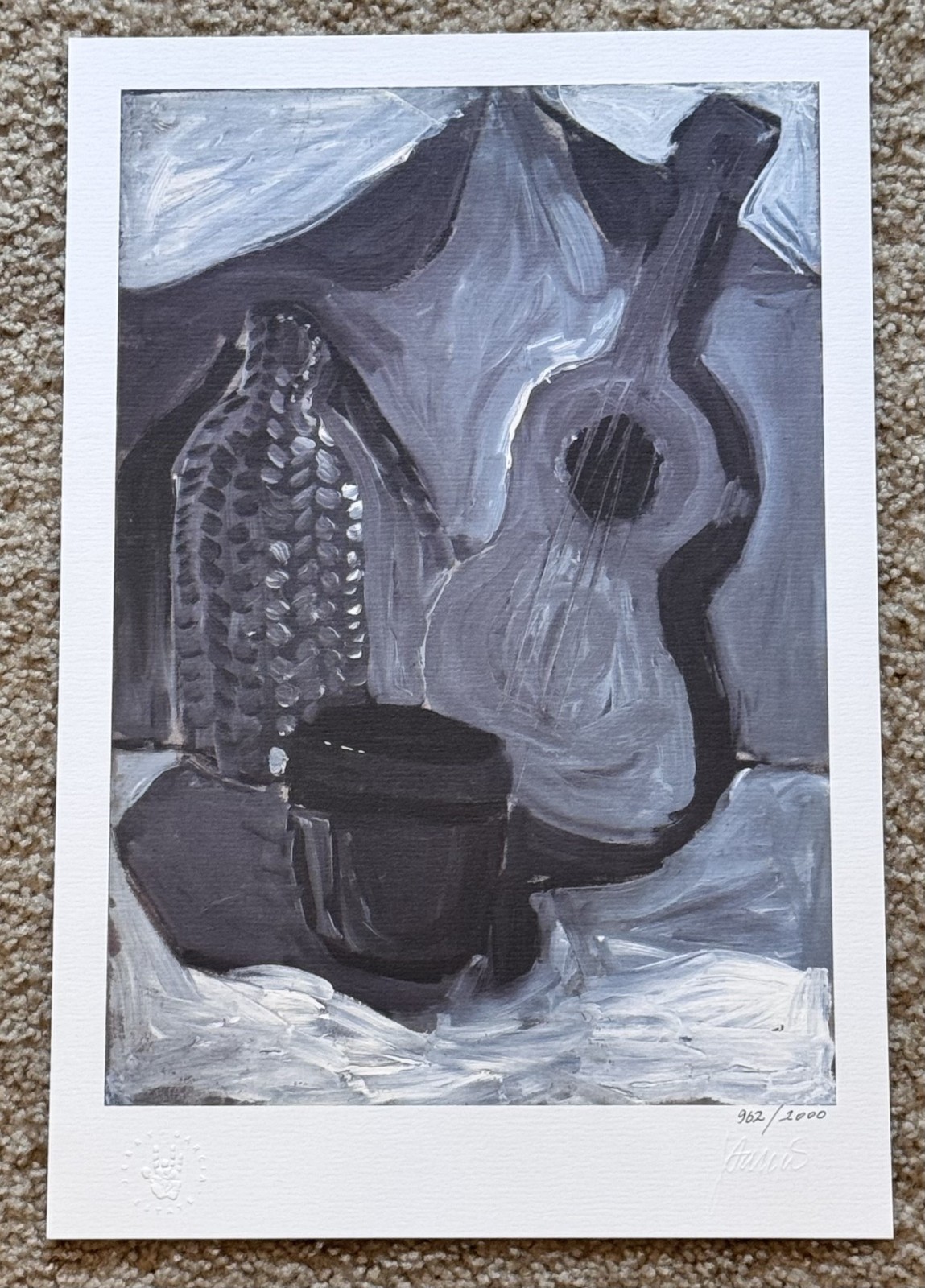 Jerry Garcia Still Life Lithograph Art Print #962/1000 Grateful Dead Artwork