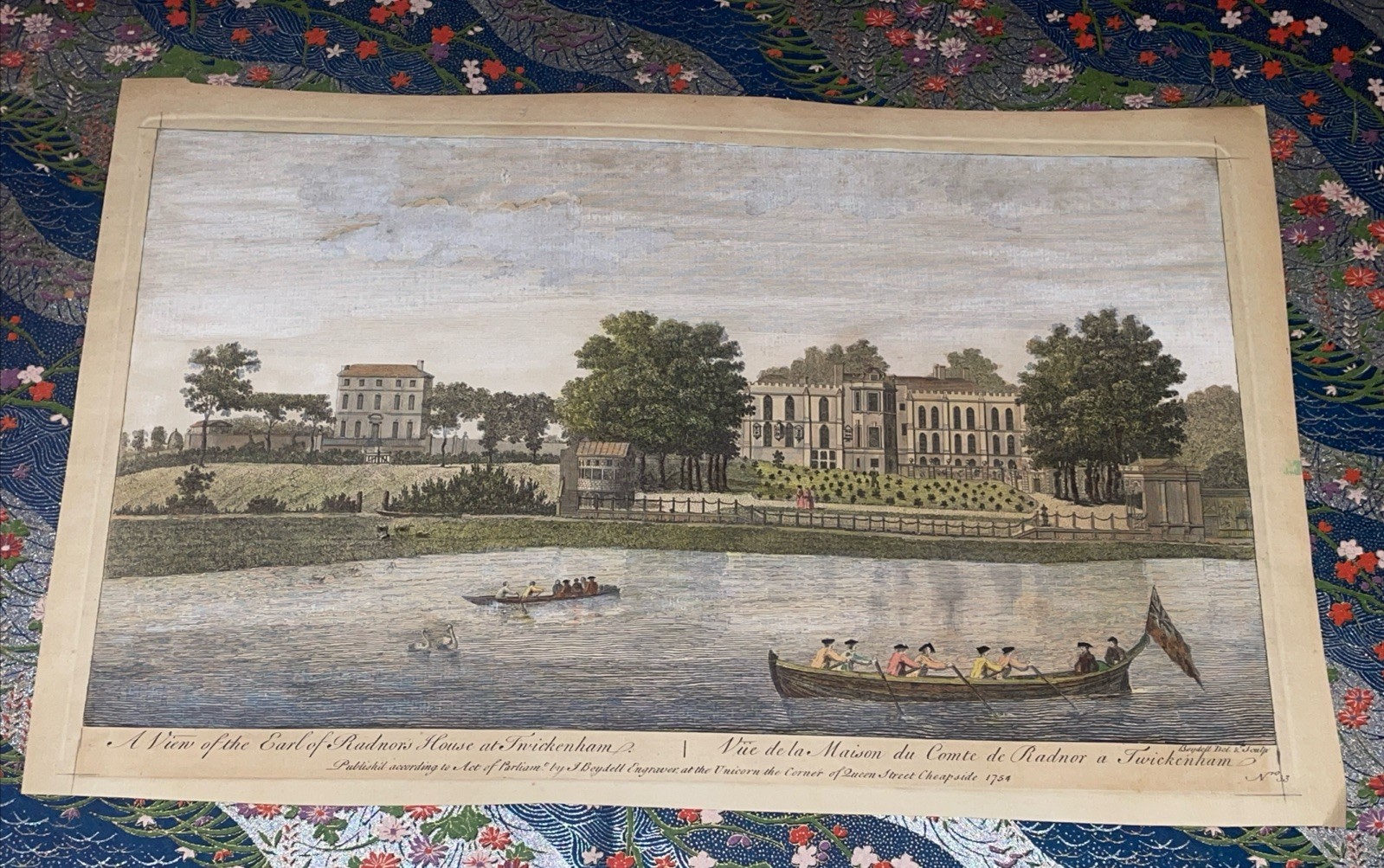 A View of the Earl of Radnor’s House at Twickenham Art Print Repro