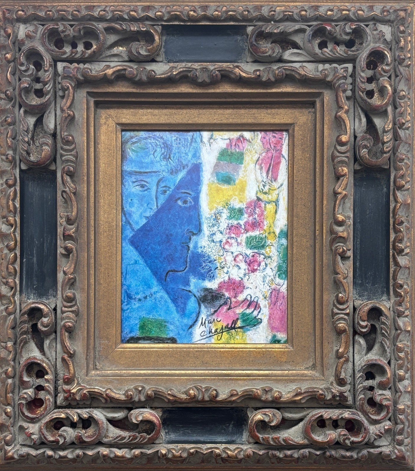 Marc Chagall “The Blue Face” (Le Visage Bleu) Hand Signed w/ COA NEW