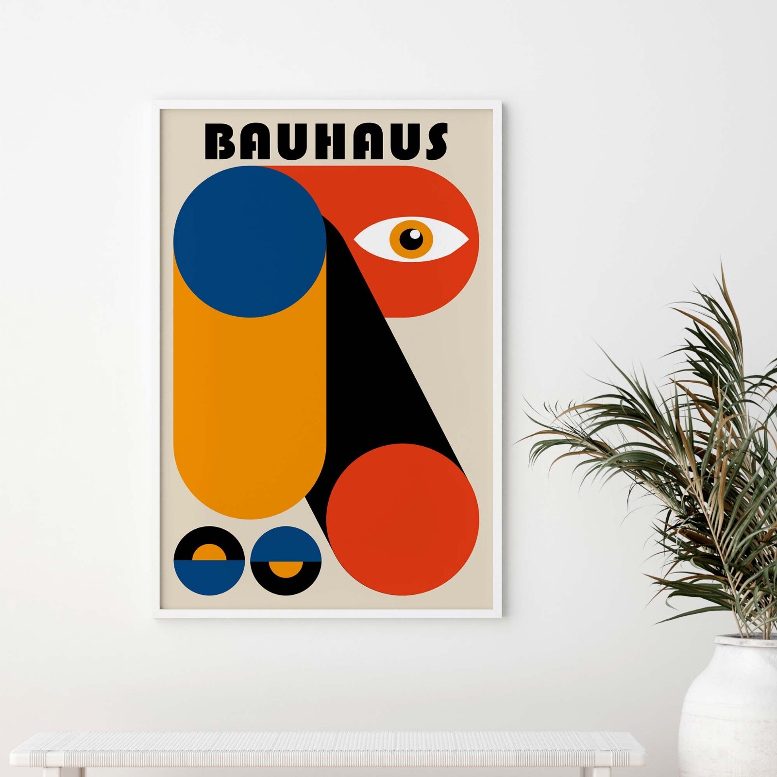 Poster Prints Stylish Bauhaus Eye Art Modern Wall Decor for Any Room