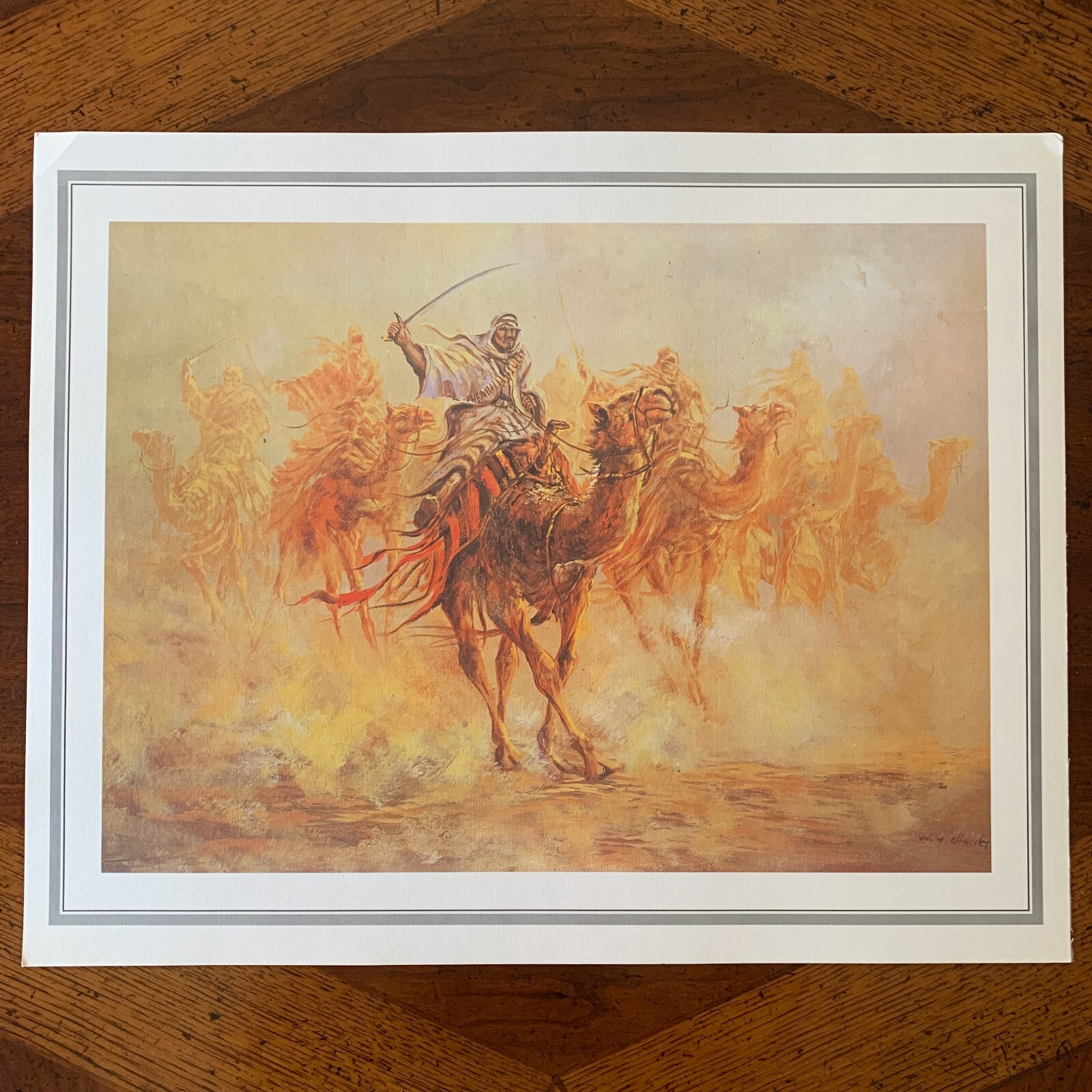 Vintage Arabian Desert Art Print Said Salah’s Collection 20″ x 16″ Camel L